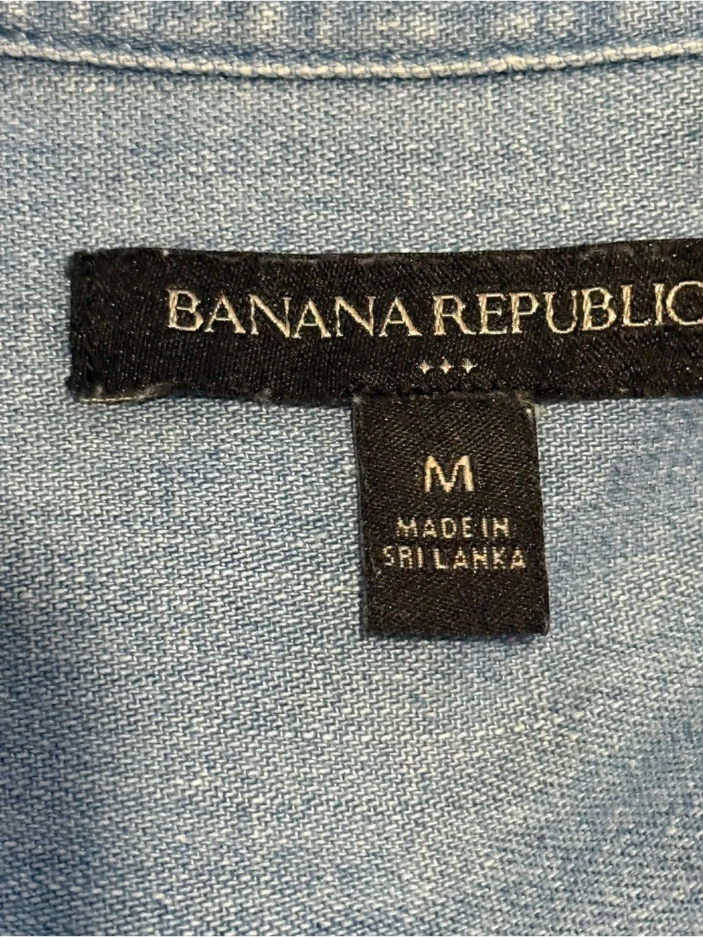 Banana Republic Light Blue, Long-Sleeved Denim Pullover. Sz M